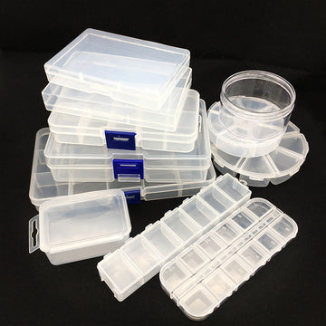 Clear Storage Box Metal Charms with 4 Listed Options