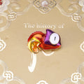 Colorful Enamel Chameleon Brooch in Green Blue and Orange view 6