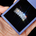Silver Tone Wide Ring With Five Rows Of Clear Stones view 1