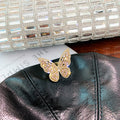 Butterfly Statement Ring With Clear Or Pink Faceted Stones view 4
