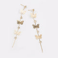 Butterfly Crystal Look Extra Long Threader Earrings in Two Colors view 6