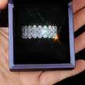 Silver Tone Wide Ring With Five Rows Of Clear Stones view 6