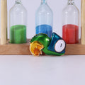Colorful Enamel Chameleon Brooch in Green Blue and Orange view 4