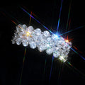 Silver Tone Wide Ring With Five Rows Of Clear Stones view 2