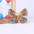 Rhinestone Butterfly Brooch Six Color Wing Styles Metal Pin Brooch view 4