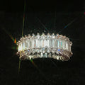 White Baguette Round Cubic Zirconia Full Eternity Ring view 3
