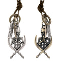 Vintage Punk Cowhide Leather Skull Pendant Necklace, Long Sweater Chain Hip Hop Accessory view 1