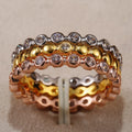 Gold Rose Gold and Silver Tone Three Band Ring Set view 6