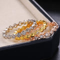 Gold Rose Gold and Silver Tone Three Band Ring Set view 3