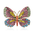 Rhinestone Butterfly Brooch Six Color Wing Styles Metal Pin Brooch view 1