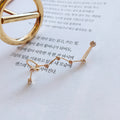 Gold-Tone Constellation Ear Climber Cuff Clear Rhinestone Stud view 6