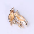Jeweled Pair of Parrots Brooch in Three Enamel Colorways view 3