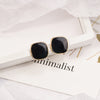 Black Square Studs