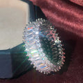 White Baguette Round Cubic Zirconia Full Eternity Ring view 2