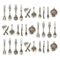 Antique Silver Tableware Metal Charms with 11 Listed Options view 5