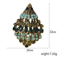 Layered Crystal Hedgehog Brooch in Antique Gold and Silver view 5