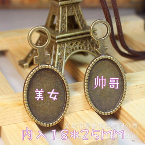 Oval Cabochon Double Loop Alloy Setting in 3 Finishes