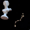 Gold-Tone Constellation Ear Climber Cuff Clear Rhinestone Stud view 4