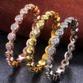 Gold Rose Gold and Silver Tone Three Band Ring Set view 2