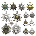Metallic Sun Metal Charms for Jewelry and Craft Projects view 1