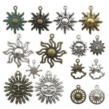 Metallic Sun Metal Charms for Jewelry and Craft Projects
