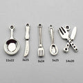 Antique Silver Tableware Metal Charms with 11 Listed Options view 2