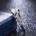 Clear Stone Openwork Floral Silver Tone Ring Jewelry Accessory view 4