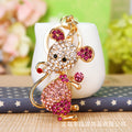 Jeweled Standing Mouse Keychains in Four Pictured Crystal Colors view 1