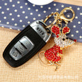 Jeweled Standing Mouse Keychains in Pink, Red, Gold and Blue view 2