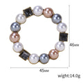 Round Multicolor Pearl Wreath Brooch With Dark Crystals view 5