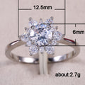 Clear Floral Cluster Ring in Three Tones Jewelry Accessory view 5