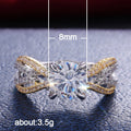 Gold and Silver Tone Pavé Bow Shaped Round Stone Ring view 5