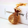 Rhinestone Money Bag Dollar Sign Keychain in Six Styles view 8