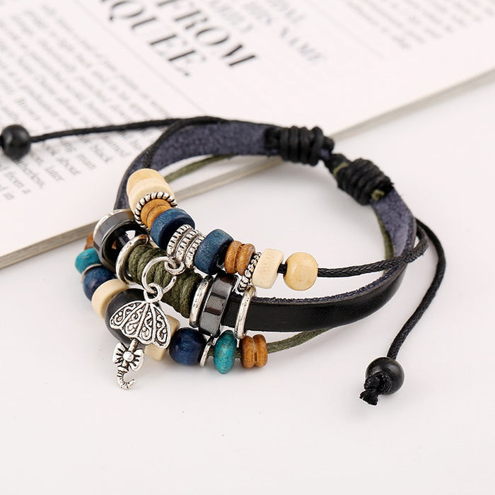Hot Selling Genuine Cowhide Leather Bracelet, Direct Men's Wrist Jewelry For Small
