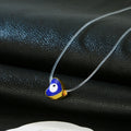 Blue Evil Eye Pendant Invisible Cord Necklaces in Four Shapes view 6