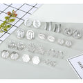 Silver Tone Abstract Botanical and Figural Stud Earrings in Twelve Designs view 5