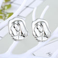 Silver Tone Abstract Botanical and Figural Stud Earrings in Twelve Designs view 3