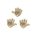 Hand Made Palm Metal Charm Pendant in 5 Finishes for DIY Jewelry view 7