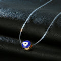 Blue Evil Eye Pendant Invisible Cord Necklaces in Four Shapes view 2