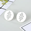 Silver Tone Abstract Botanical and Figural Stud Earrings in Twelve Designs view 7