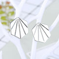 Silver Tone Abstract Botanical and Figural Stud Earrings in Twelve Designs view 11