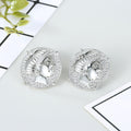 Silver Tone Abstract Botanical and Figural Stud Earrings in Twelve Designs view 9