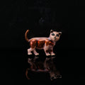 Standing Dog Metal Brooch with Small Glossy Dog Figure with Pointed Ears and Curled Tail view 7