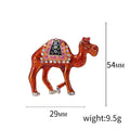 Orange Enamel Camel Brooch Decorative Lapel Pin For Jackets And Scarves view 5