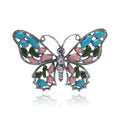 Stained Glass Style Butterfly Brooch in Three Colorways view 1