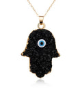 Gold Tone Crystal Cluster Evil Eye Necklaces and Earrings in Five Designs view 9