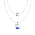 Double Layer Invisible Cord Crystal Pendant Necklaces in Three Shapes view 1