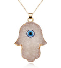 Gold Tone Crystal Cluster Evil Eye Necklaces and Earrings in Five Designs view 10