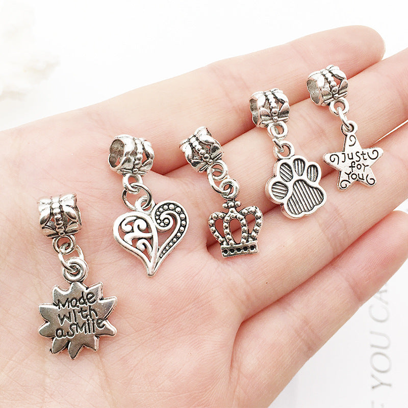 Zinc Alloy Butterfly Elephant Turtle Large Hole Charm Pendant for DIY Bracelet Necklace Making