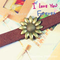 Sunflower Large Hole Alloy Bead for DIY Jewelry